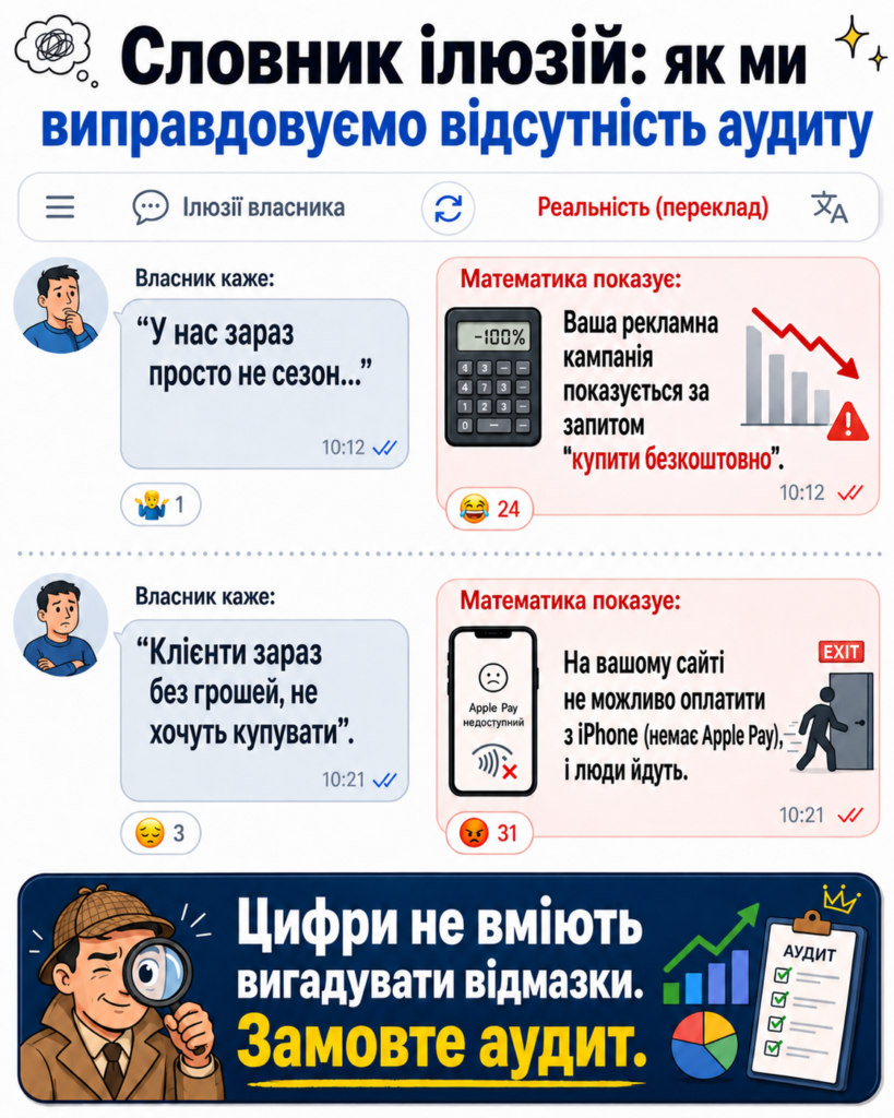 Відсутність маркетингового аудиту